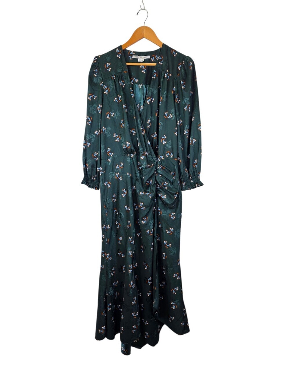 Veronica Beard Womens Yasmeen Floral Print Asymmetric Midi-Dress Romantic Sz 12